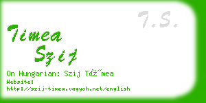 timea szij business card